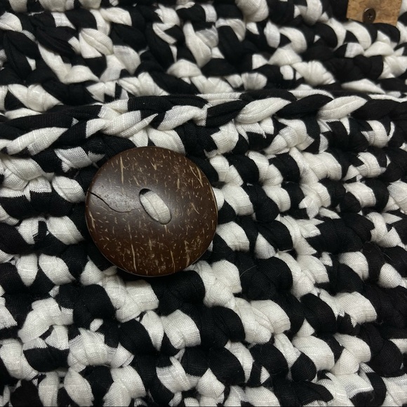 Handmade Envelope Bag Pouch t-shirt yarn Black Med - Picture 11 of 11